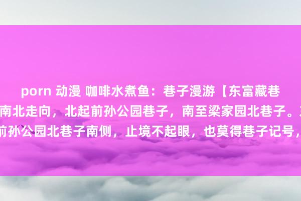porn 动漫 咖啡水煮鱼：巷子漫游【东富藏巷子】————东富藏巷子呈南北走向，北起前孙公园巷子，南至梁家园北巷子。东富藏巷子在前孙公园北巷子南侧，止境不起眼，也莫得巷子记号，要不是挑升去找很容易走昔日。巷子窄...