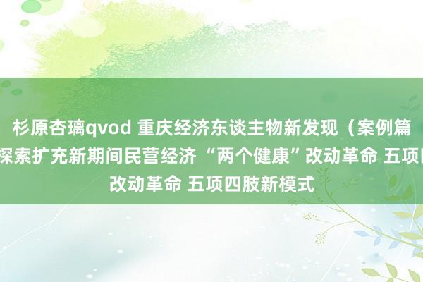杉原杏璃qvod 重庆经济东谈主物新发现（案例篇）| 渝中区探索扩充新期间民营经济 “两个健康”改动革命 五项四肢新模式