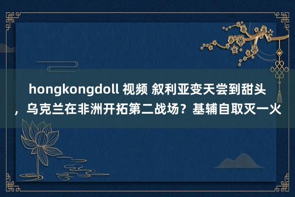 hongkongdoll 视频 叙利亚变天尝到甜头，乌克兰在非洲开拓第二战场？基辅自取灭一火